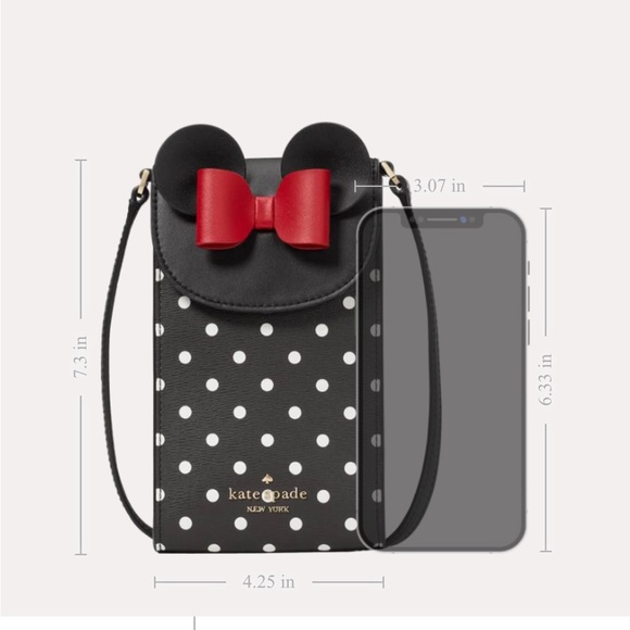 Disney X Kate Spade New York Minnie Mouse North South Flap Phone Crossbody - Picture 8 of 8